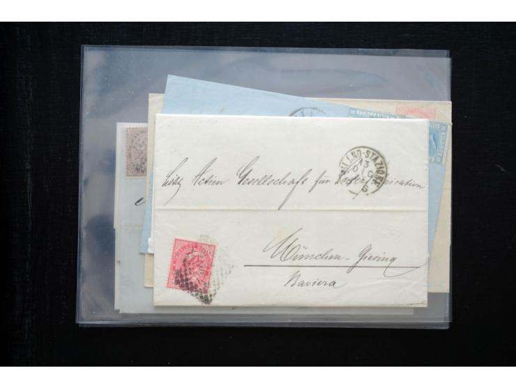 1850/1900 (ca.), rund 150 Briefe, Karten und Ganzsachen, dabei viel Altdeutschland mit interessanten und guten Frankaturen, E