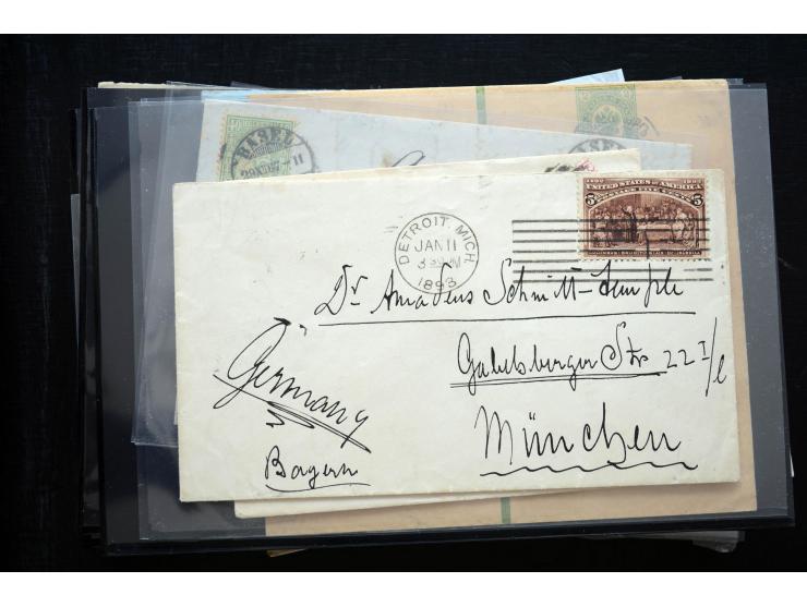 1850/1900 (ca.), rund 150 Briefe, Karten und Ganzsachen, dabei viel Altdeutschland mit interessanten und guten Frankaturen, E