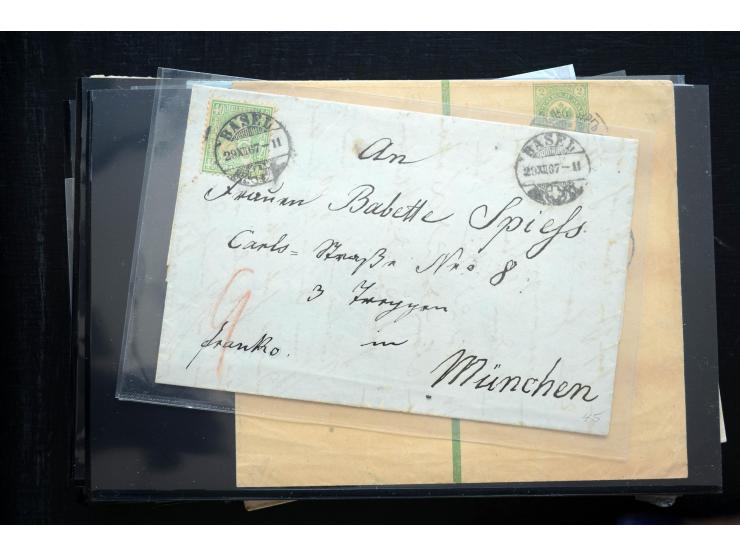 1850/1900 (ca.), rund 150 Briefe, Karten und Ganzsachen, dabei viel Altdeutschland mit interessanten und guten Frankaturen, E