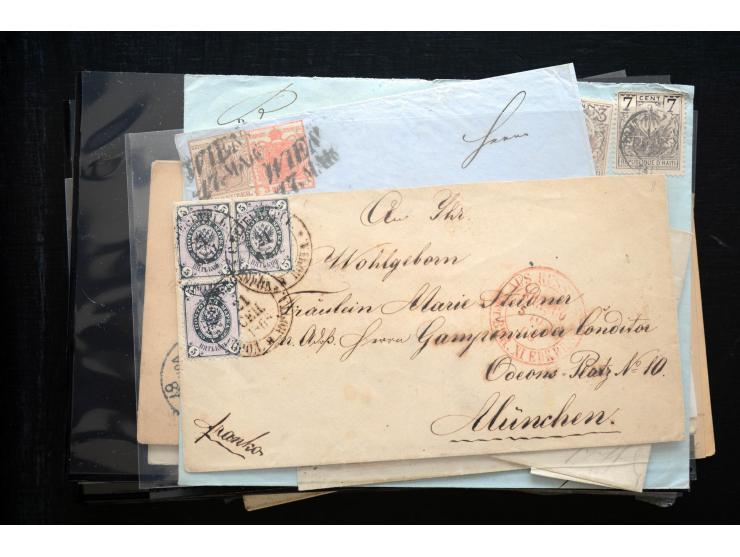 1850/1900 (ca.), rund 150 Briefe, Karten und Ganzsachen, dabei viel Altdeutschland mit interessanten und guten Frankaturen, E