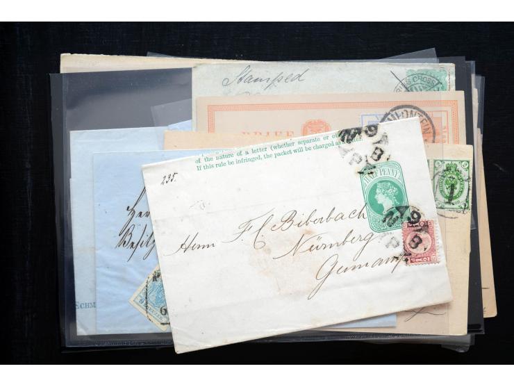 1850/1900 (ca.), rund 150 Briefe, Karten und Ganzsachen, dabei viel Altdeutschland mit interessanten und guten Frankaturen, E