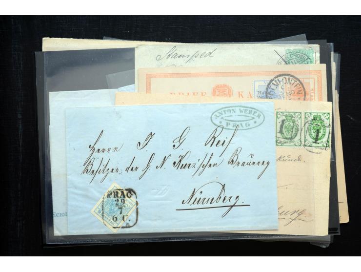 1850/1900 (ca.), rund 150 Briefe, Karten und Ganzsachen, dabei viel Altdeutschland mit interessanten und guten Frankaturen, E