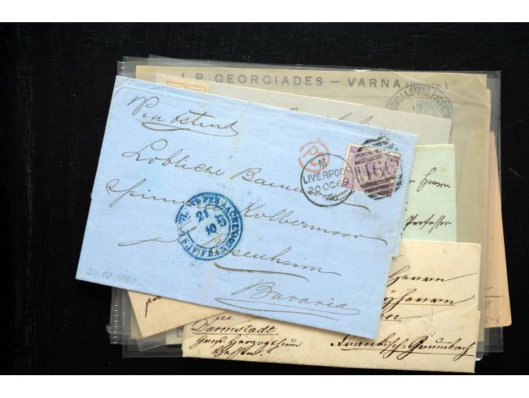 1850/1900 (ca.), rund 150 Briefe, Karten und Ganzsachen, dabei viel Altdeutschland mit interessanten und guten Frankaturen, E