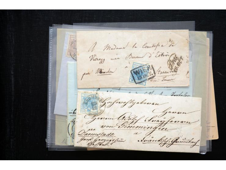 1850/1900 (ca.), rund 150 Briefe, Karten und Ganzsachen, dabei viel Altdeutschland mit interessanten und guten Frankaturen, E