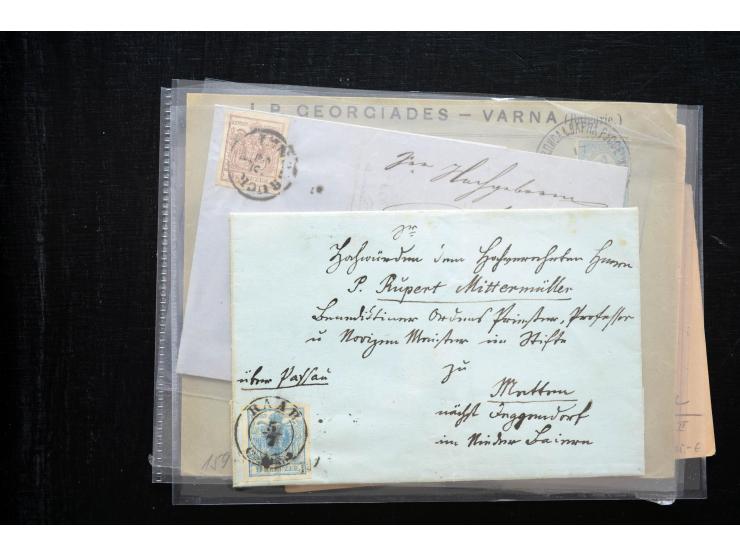 1850/1900 (ca.), rund 150 Briefe, Karten und Ganzsachen, dabei viel Altdeutschland mit interessanten und guten Frankaturen, E