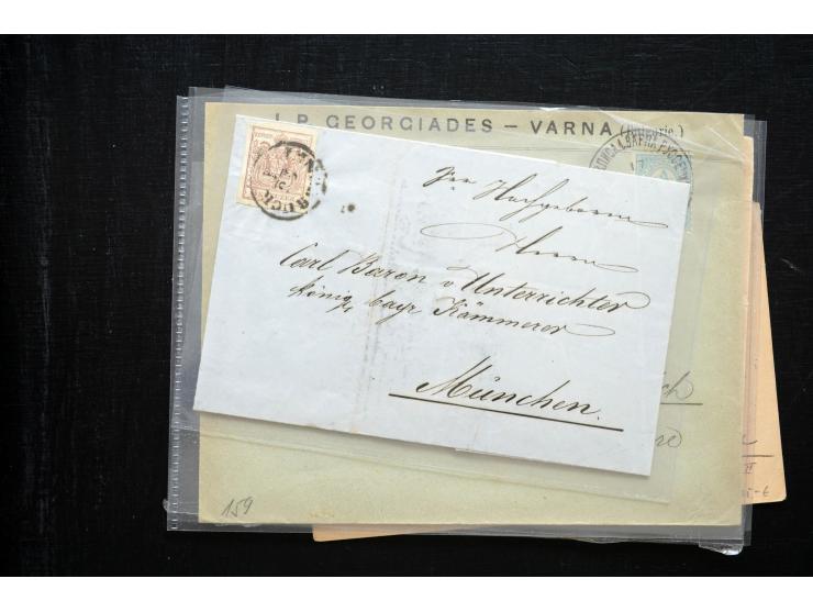 1850/1900 (ca.), rund 150 Briefe, Karten und Ganzsachen, dabei viel Altdeutschland mit interessanten und guten Frankaturen, E