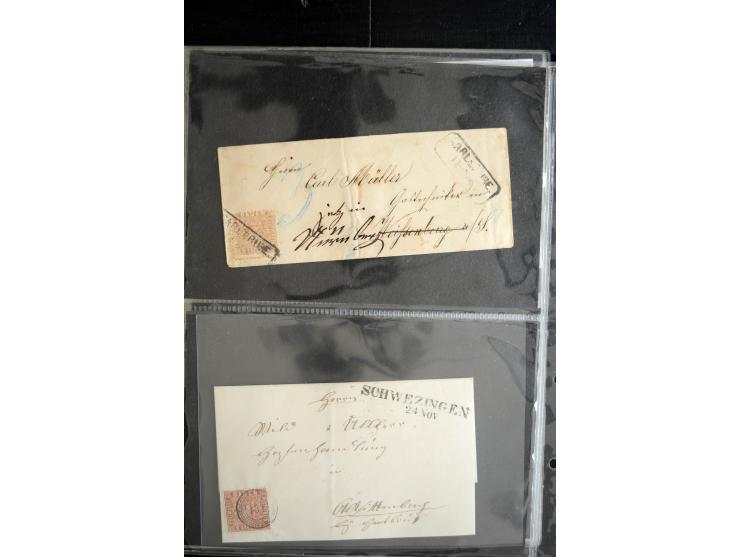 1850/1900 (ca.), rund 150 Briefe, Karten und Ganzsachen, dabei viel Altdeutschland mit interessanten und guten Frankaturen, E