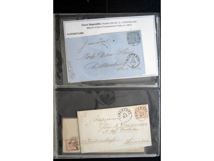 1850/1900 (ca.), rund 150 Briefe, Karten und Ganzsachen, dabei viel Altdeutschland mit interessanten und guten Frankaturen, E