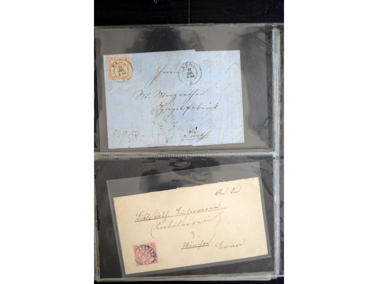1850/1900 (ca.), rund 150 Briefe, Karten und Ganzsachen, dabei viel Altdeutschland mit interessanten und guten Frankaturen, E