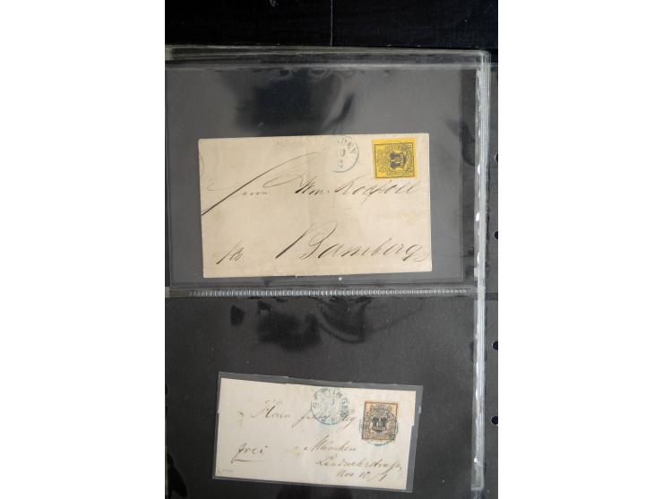 1850/1900 (ca.), rund 150 Briefe, Karten und Ganzsachen, dabei viel Altdeutschland mit interessanten und guten Frankaturen, E