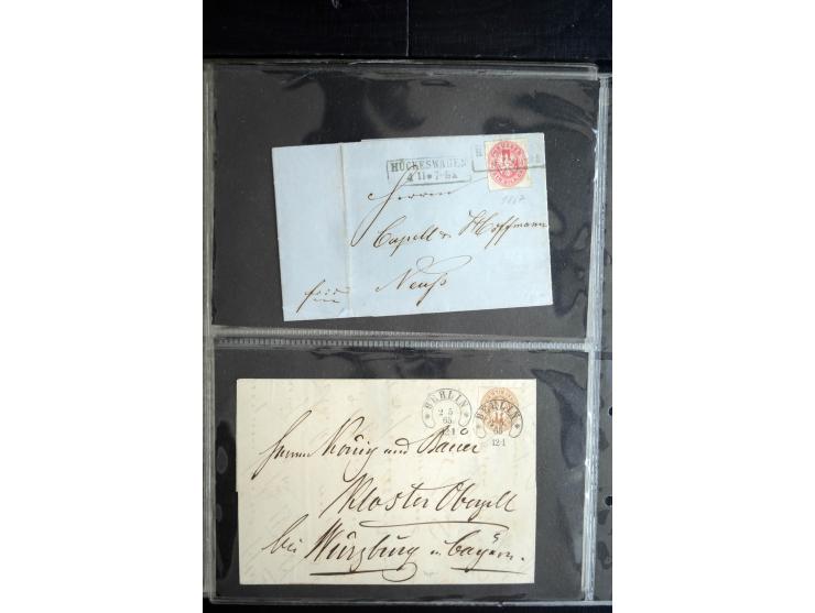 1850/1900 (ca.), rund 150 Briefe, Karten und Ganzsachen, dabei viel Altdeutschland mit interessanten und guten Frankaturen, E