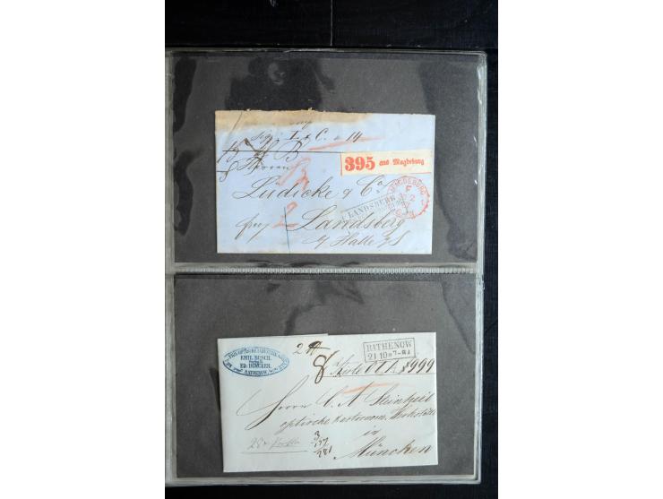 1850/1900 (ca.), rund 150 Briefe, Karten und Ganzsachen, dabei viel Altdeutschland mit interessanten und guten Frankaturen, E