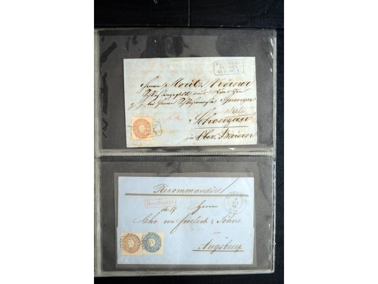 1850/1900 (ca.), rund 150 Briefe, Karten und Ganzsachen, dabei viel Altdeutschland mit interessanten und guten Frankaturen, E