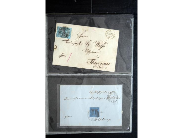 1850/1900 (ca.), rund 150 Briefe, Karten und Ganzsachen, dabei viel Altdeutschland mit interessanten und guten Frankaturen, E