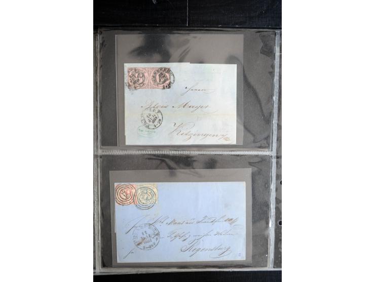1850/1900 (ca.), rund 150 Briefe, Karten und Ganzsachen, dabei viel Altdeutschland mit interessanten und guten Frankaturen, E
