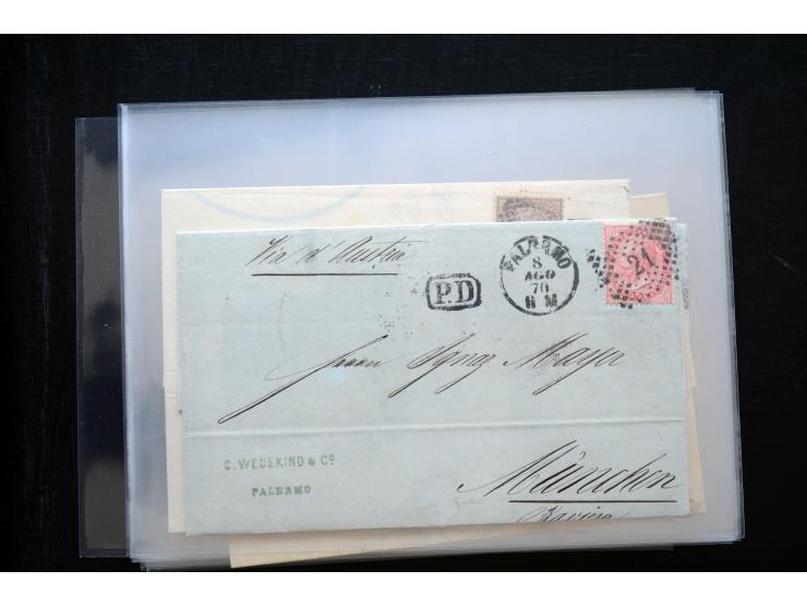 1850/1900 (ca.), rund 150 Briefe, Karten und Ganzsachen, dabei viel Altdeutschland mit interessanten und guten Frankaturen, E