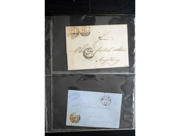 1850/1900 (ca.), rund 150 Briefe, Karten und Ganzsachen, dabei viel Altdeutschland mit interessanten und guten Frankaturen, E