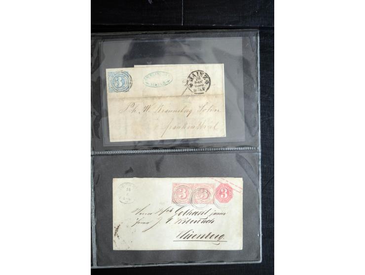 1850/1900 (ca.), rund 150 Briefe, Karten und Ganzsachen, dabei viel Altdeutschland mit interessanten und guten Frankaturen, E