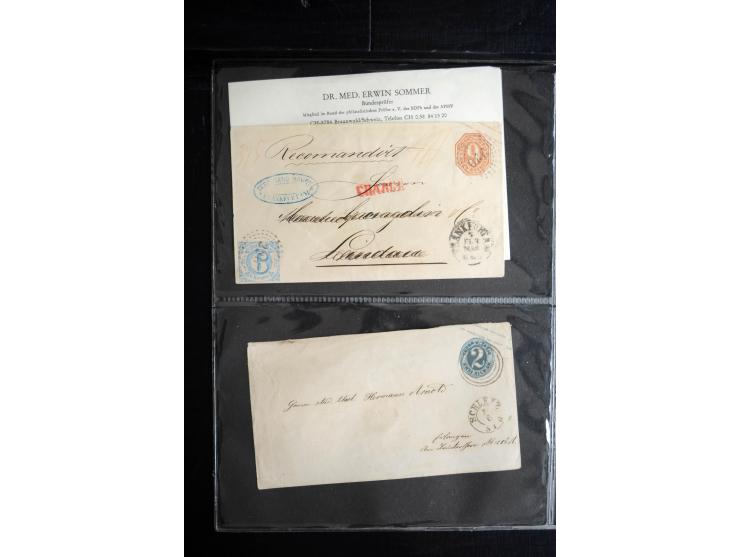 1850/1900 (ca.), rund 150 Briefe, Karten und Ganzsachen, dabei viel Altdeutschland mit interessanten und guten Frankaturen, E