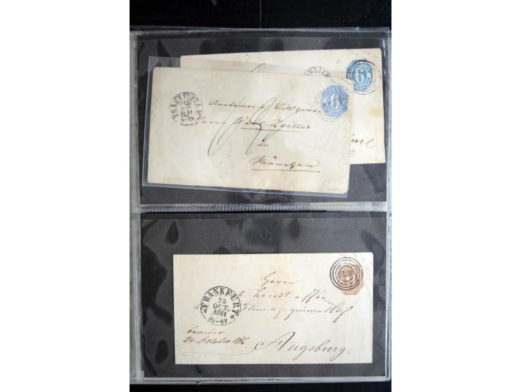 1850/1900 (ca.), rund 150 Briefe, Karten und Ganzsachen, dabei viel Altdeutschland mit interessanten und guten Frankaturen, E