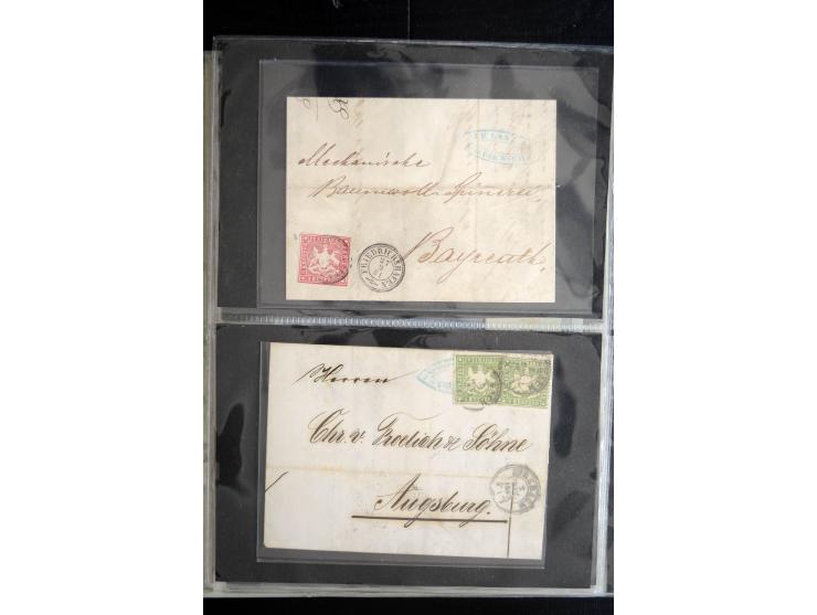 1850/1900 (ca.), rund 150 Briefe, Karten und Ganzsachen, dabei viel Altdeutschland mit interessanten und guten Frankaturen, E