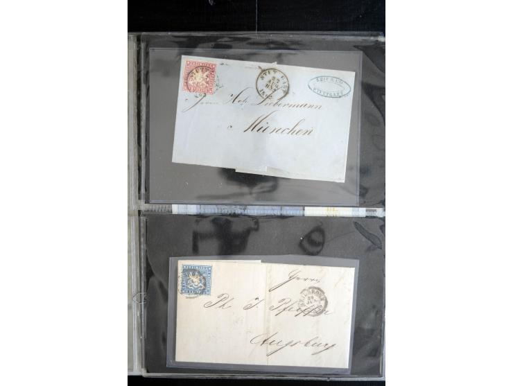 1850/1900 (ca.), rund 150 Briefe, Karten und Ganzsachen, dabei viel Altdeutschland mit interessanten und guten Frankaturen, E