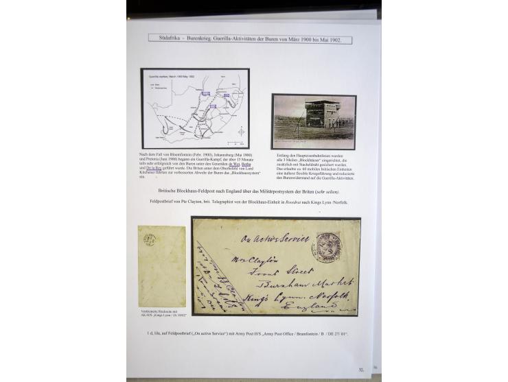 1899/1900, very interesting collection containg 22 cards and covers and some stamps, spanning from the first british backlash