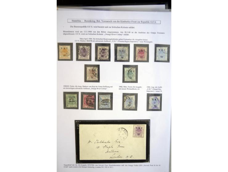 1899/1900, very interesting collection containg 22 cards and covers and some stamps, spanning from the first british backlash