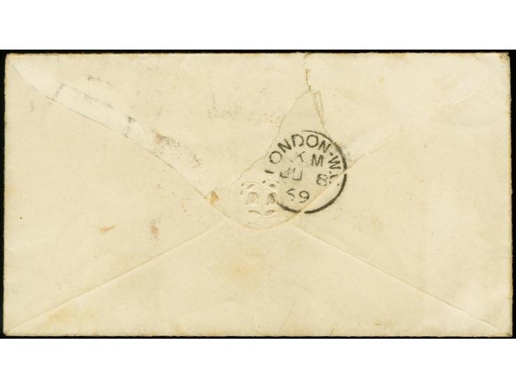 1867, 1 sh. green, tied to small envelope from Pietermaritzburg June 1869 to London, very fine, ex Sammlung "Frankfurt"