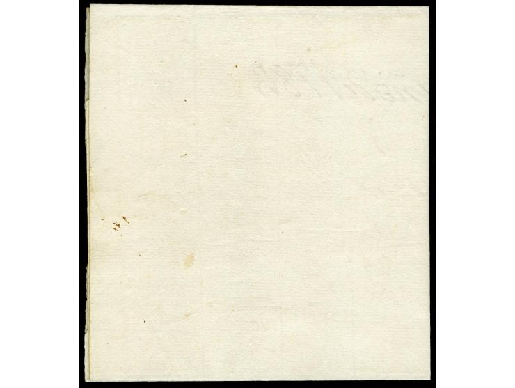 "POPRIAN" red straightline cancel on large part of official letter to Quito, taxed in manuscript "3", a very scarce cancellat