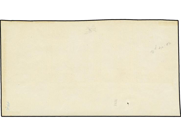  Sea and Mountains and Cliffs and Lighthouse 10c. brown-red as vertical tête-bêche strip of four, unused without gum, slightl