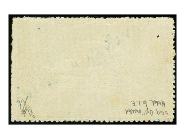 1921, Second Issue Landscape and Airplane surcharged "VALOR 10 CENTAVOS", 50 c. green with inverted surcharge in type II, unu