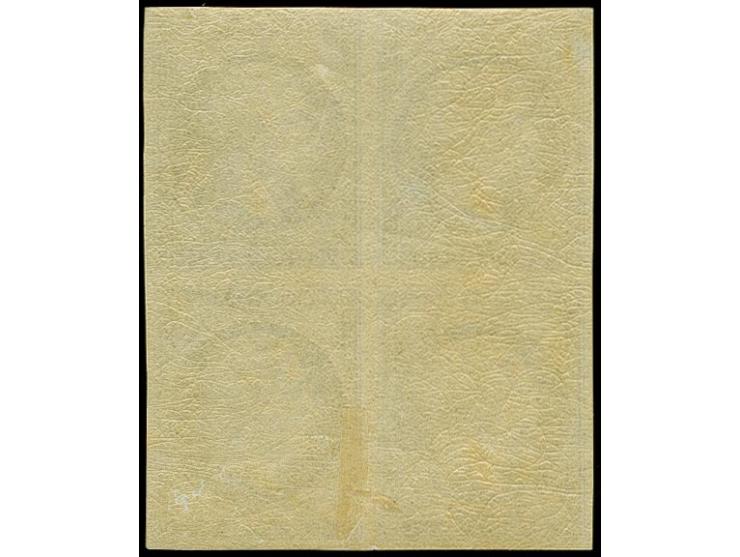 20 c. type II, block of 4 with good margins, very nice and fresh colour, unused with original gum and small hinge marks, extr