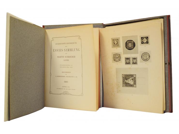 Reinheimer, A.: Kurzgefasste Beschreibung der Essays-Sammlung von Martin Schroeder, Leipzig 1903, Hardcover mit Umschlag, 59 