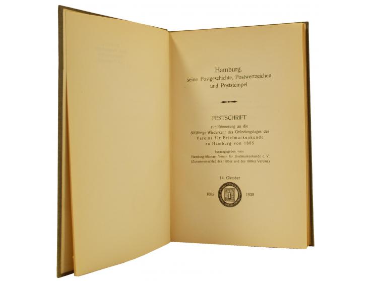 Hamburg/Hannover: Hamburg, seine Postgeschichte, Postwertzeichen und Poststempel. Festschrift des Vereins für Briefmarkenkund