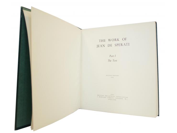 Sperati: The Work of Jean de Sperati, das bedeutende Werk von Robson Lowe & BPA, Part I: second edition (214 S., 1956); Part 