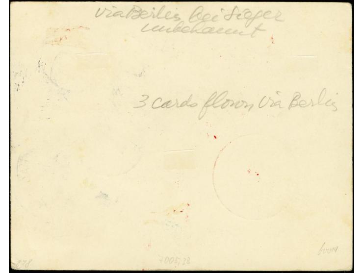 1931, First South America Flight, Berlin Dispatch to Cap Verde, card from s"GRAVENHAGE 27.VIII.", addressed to the Netherland