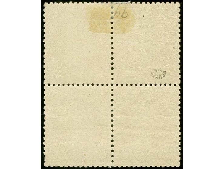 1862, Napoleon 40c. as block of four, fresh colour and good centering, unused with full original gum, bottom stamps with ligh