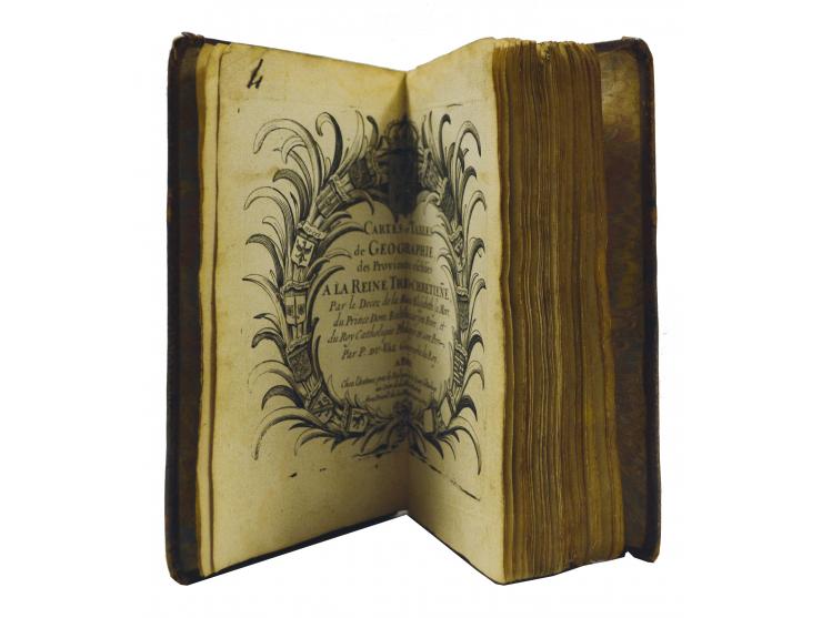 Cartes et Tables de Geographie des Provinces eschues a la Reine e Tres-Crétiene …: Paris 1667, kleinformatiges Buch mit zahlr