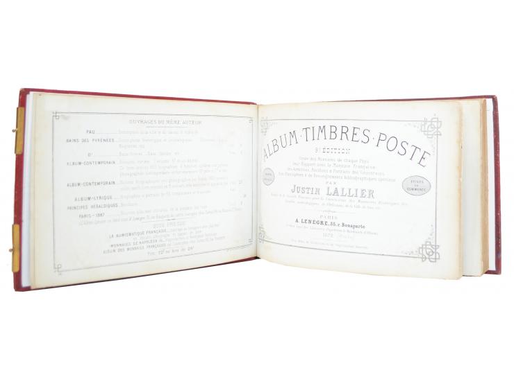 Lallier, Justin: Album Timbres Poste (9. Auflage 1870), nur ein Teil der Seiten benutzt, allerdings eine Reihe von Seiten feh