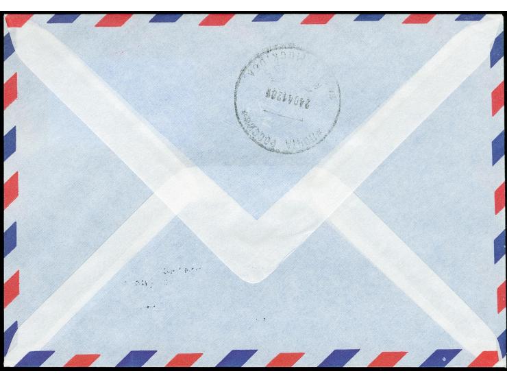 VATIKAN:2012, Sojus TMA-04M, 1. Vatikanische Weltraumpost, Brief mit Poststempel des russischen Segments der ISS in rot und d