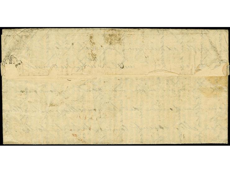 L'ARCHIMEDE: Gazette des Absents franked with Napoléon lauré 30 c., tied by cds. of 20 Nov. 70 with adjacent star cancel "8" 