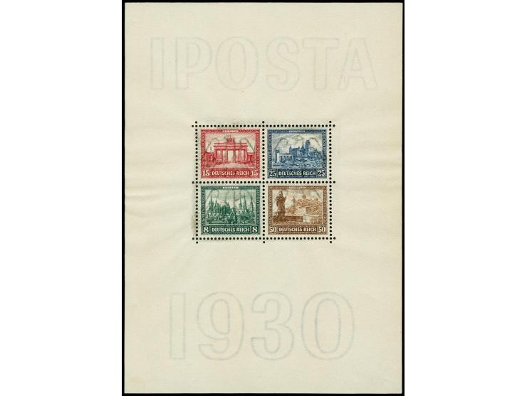 1930, IPOSTA-Blockausgabe, postfrisch, tadellos, sign. D. Schlegel BPP mit Fotoattest