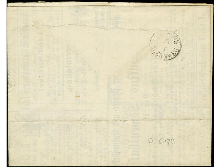 1 Gr. Anzeigen-Faltbrief Litt B, Ser.II mit EKr. "BERLIN P.A. No.41 13 1 74" bedarfsverwendet nach Schmalenbucha