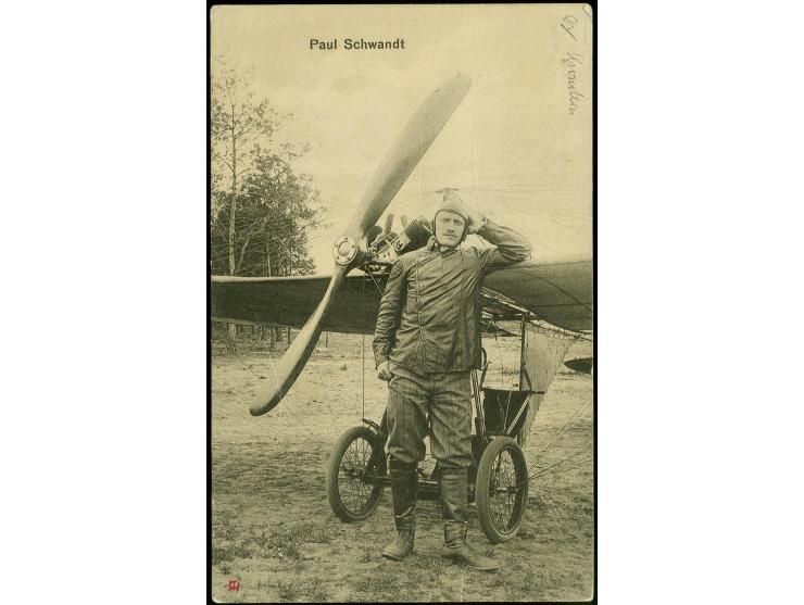 Regensburger Fliegertage 10 und 20 Pfg. mit Sonderstempel auf Fotokarte "Paul Schwandt", zusätzlich frankiert mit Bayern 5 Pf