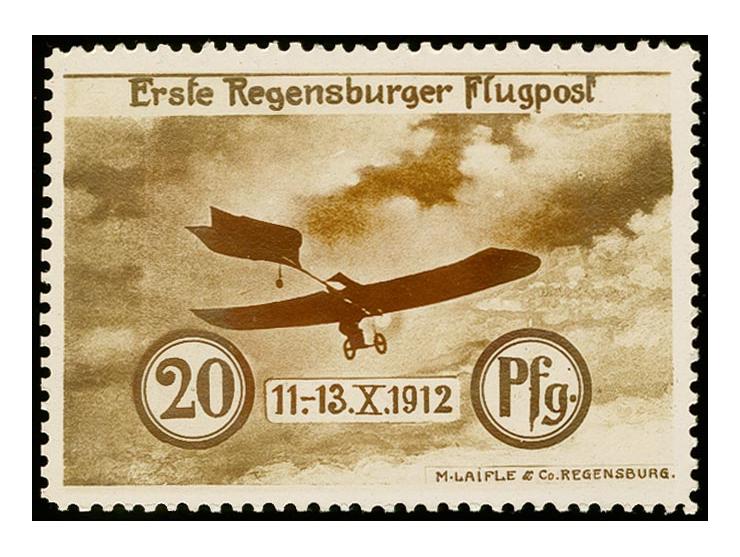 Regensburger Fliegertage 20 Pfg., sauber ungebraucht, tadellos, selten