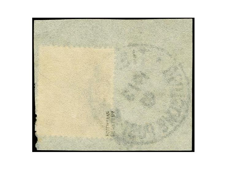 10 Pfg., farbfrisch und gut gezähnt mit Stempel "TIENTSIN DP 19.3.01" auf Briefstück, sign. Hoffmann-Giesecke und Fotoattest 