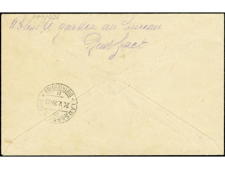 1929, Philatelic Exhibition Le Havre 2 fr. and additional franking 50 c. blue, tied by special mark "LE HAVRE EXPOSISTION PHI