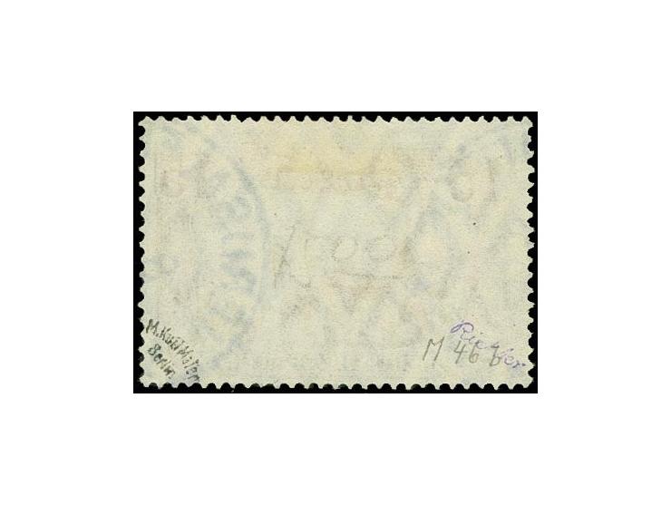 15 Pia. auf 3 M. schwarzviolett, sauber gestempelt, Pracht, mehrfach signiert und Fotoattest Jäschke-L. BPP
