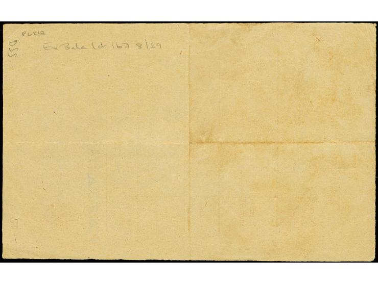 "JAFFA", violetter L1 und handschriftlich "12. Okt. (0)3" auf Post-Einlieferungsschein (C62) für ein Paket über 18 kg nach Je